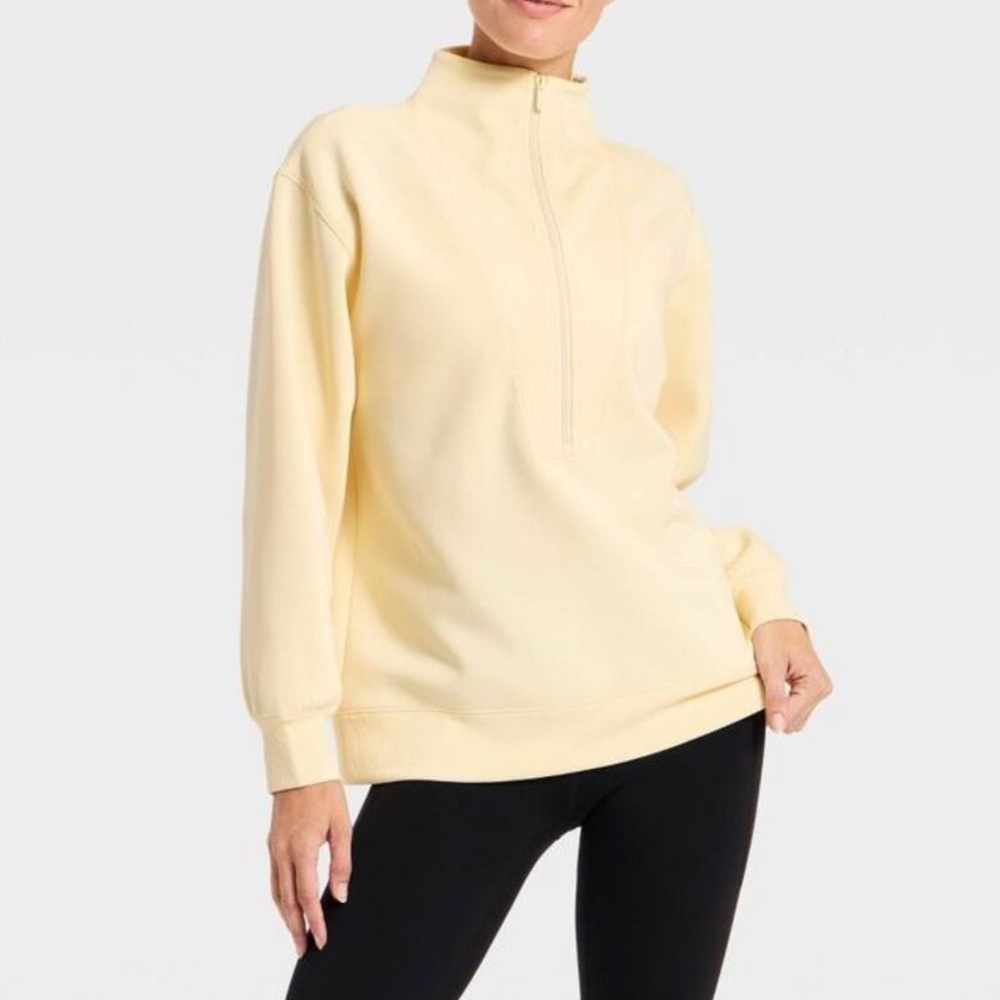 All in Motion 1/2 zip airy sleek yellow pull over